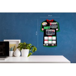 Calendrier forme maillot ● cartonné ● recto|verso