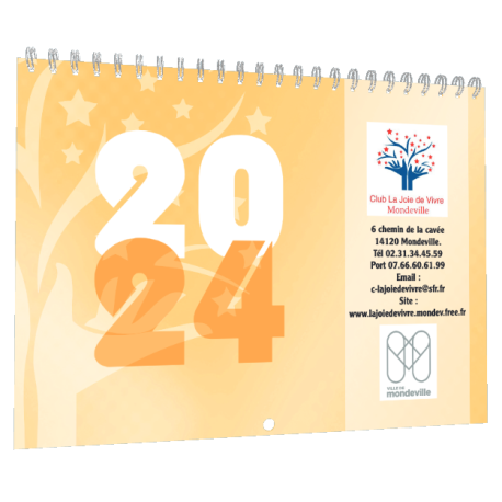 Calendrier A4 ● 16 pages ● reliure spirale métallique
