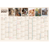 Calendrier A3 ● thème animaux ● cartonné ● recto
