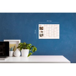 Calendrier A4 ● thème animaux ● cartonné ● recto|verso